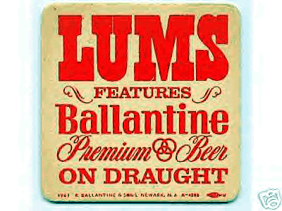 Lums Features Ballantine Premium Beer on Draught
