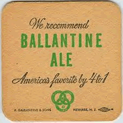Ballantine Ale
America's Favorite by 4 to 1
