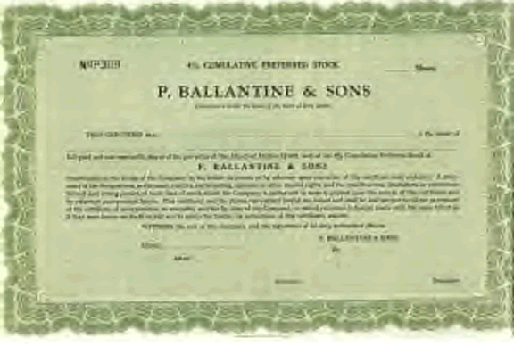Ballantine Stock Certificates
