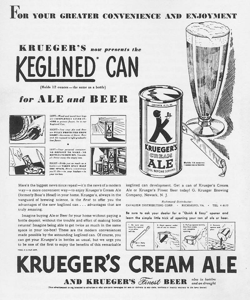 Krueger's Cream Ale
Photo from Irvin Volk

