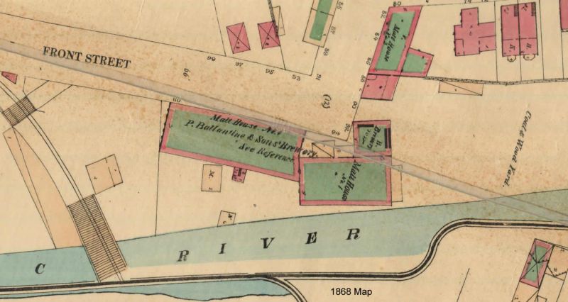 1868 Map
Front Street Location
