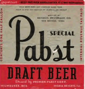 Special Pabst Draft Beer
