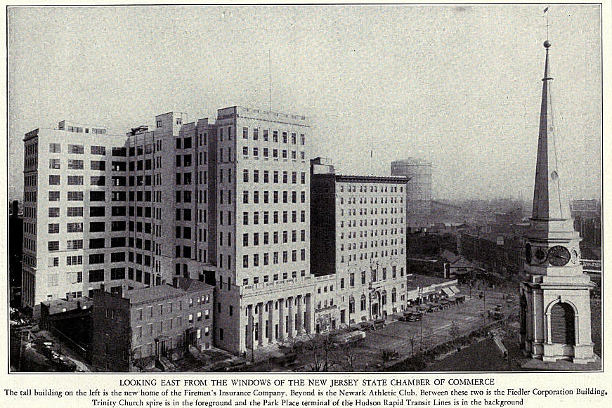 Small building between the Firemen's Insurance Building and the Newark Athletic Club
Photo from "New Jersey; Life, Industries and Resources of a Great State:1926"
