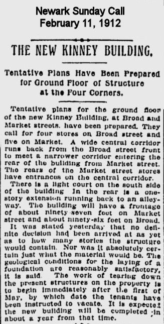 The New Kinney Building
February 11, 1912
