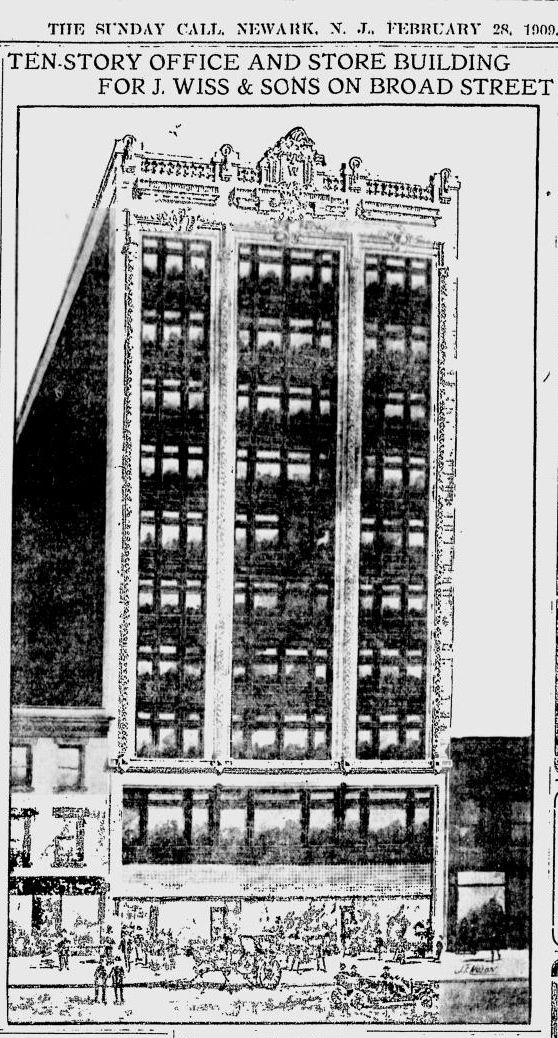 Ten Story Office and Store Building for J. Wiss & Sons on Broad Street
February 28, 1909
