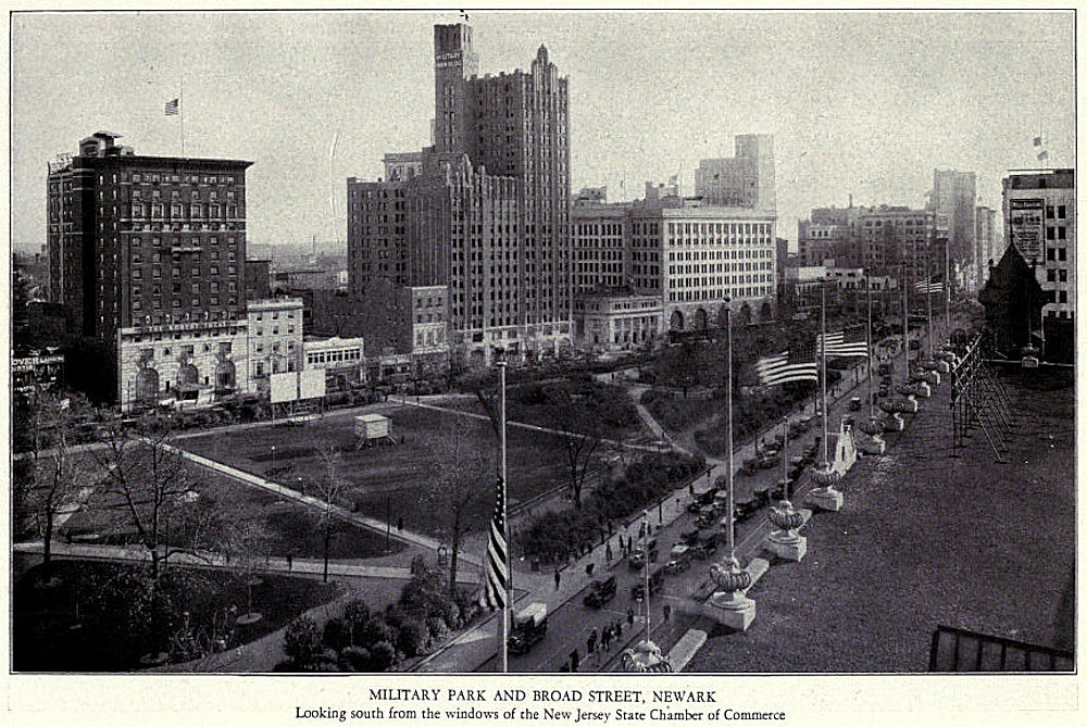 Between the Public Service Building and the Military Park Building
Photo from "New Jersey; Life, Industries and Resources of a Great State:1926"
