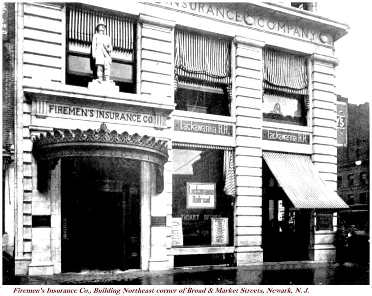 Broad Street Entrance with Fireman Statue
