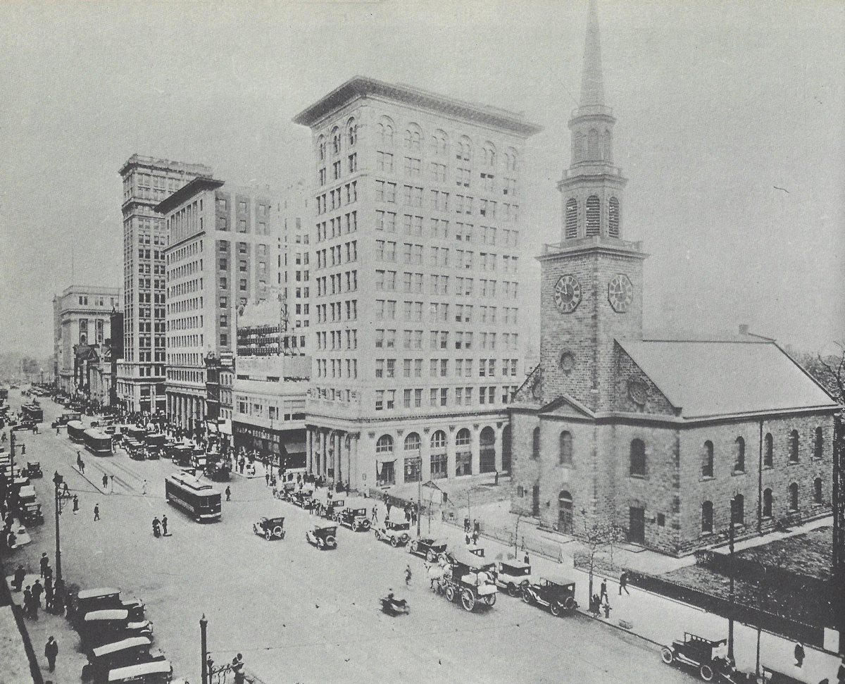 Building to the left of the First Presbyterian Church
1912
