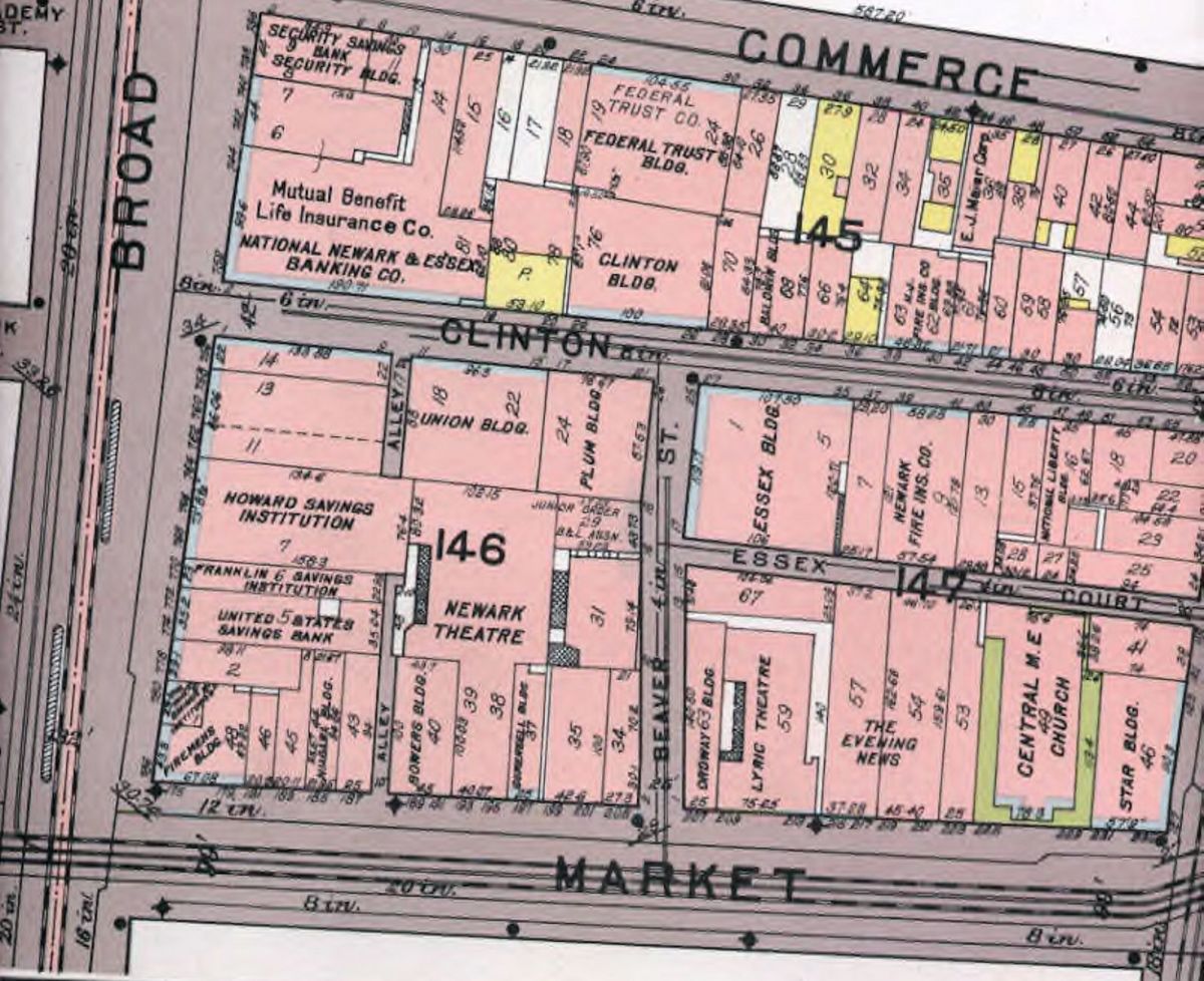 768 Broad Street 
1926 Map

