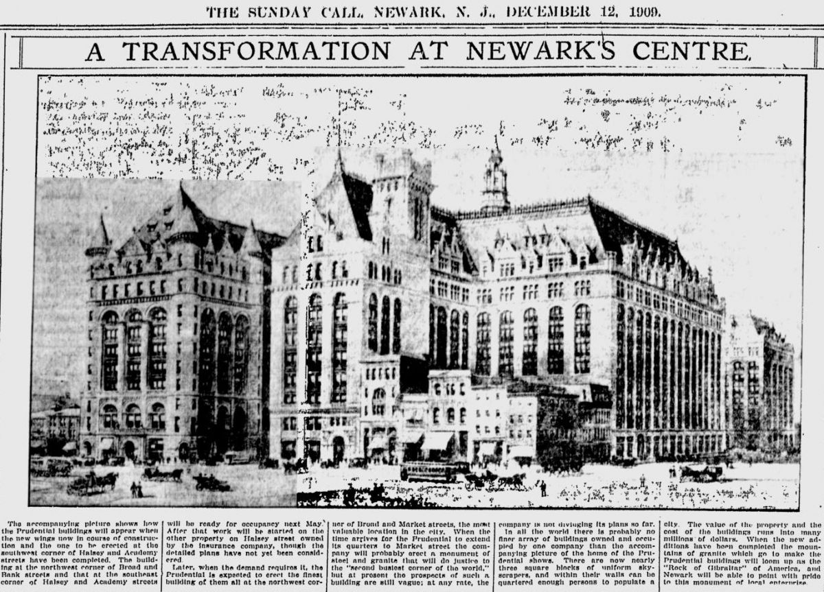 A Transformation at  Newark's Centre
December 12, 1909
