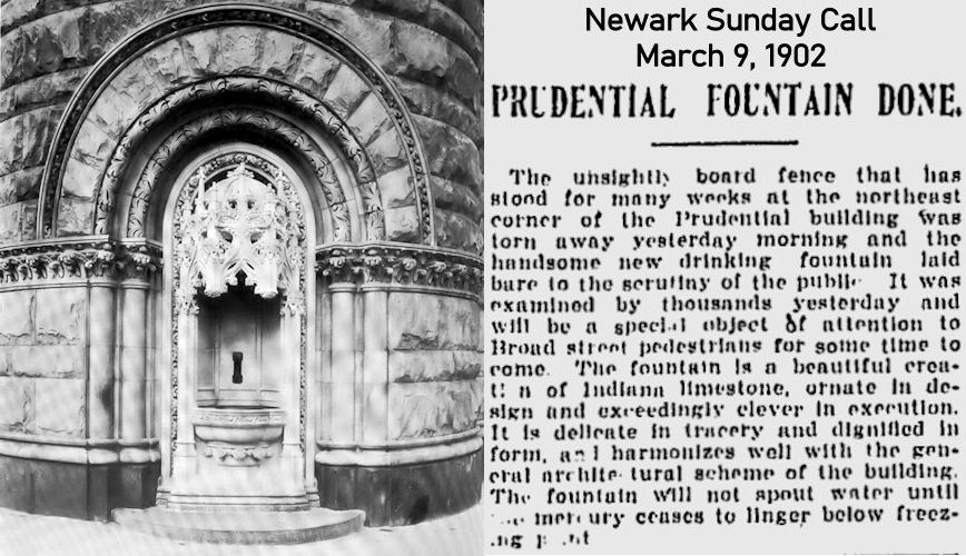 Prudential Fountain Done
March 9, 1902
