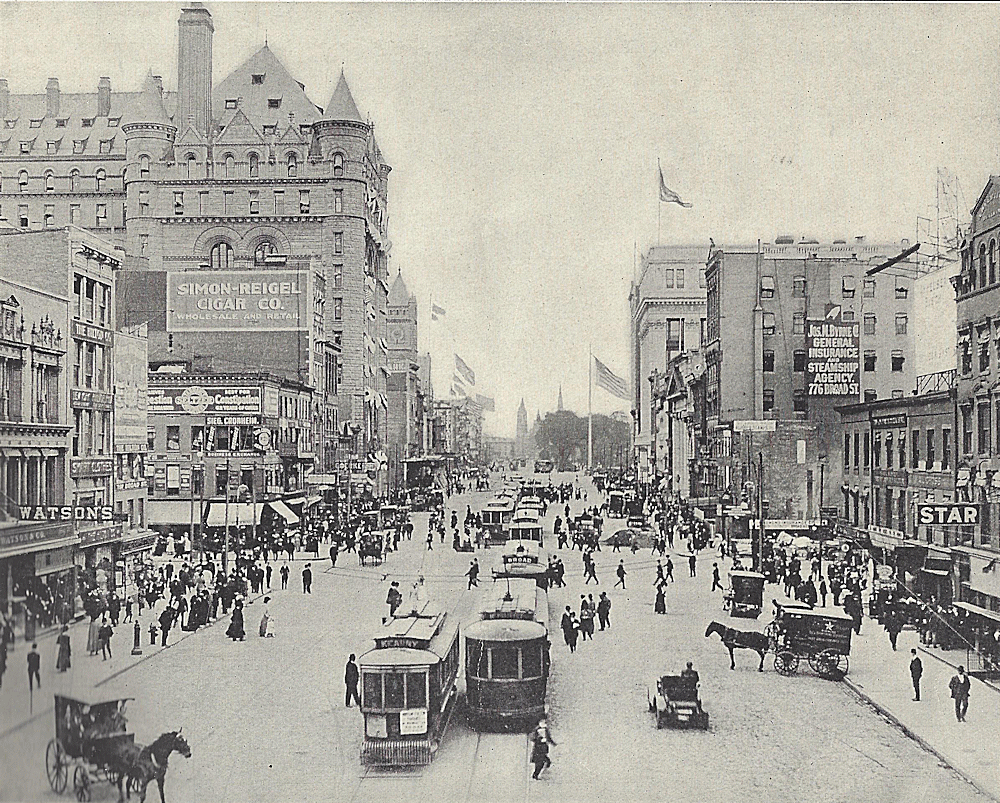 As seen from Mechanic Street.
From: "Newark Illustrated 1909-1910" Published by Frank A. Libby 1909
