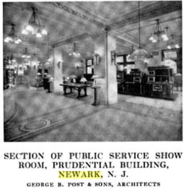 Section of Public Service Show Room
Photo from New York Architect 1911
