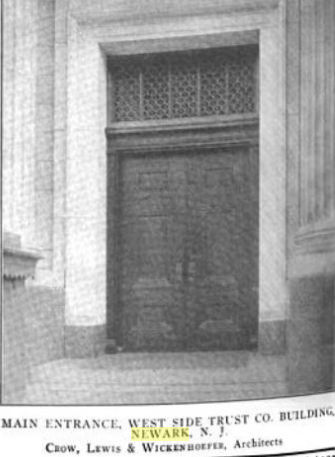Main Entrance
Photo from Sweet's Catalogue of Building Construction 1915
