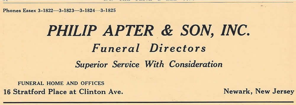 Philip Apter & Son, Inc.
1940
