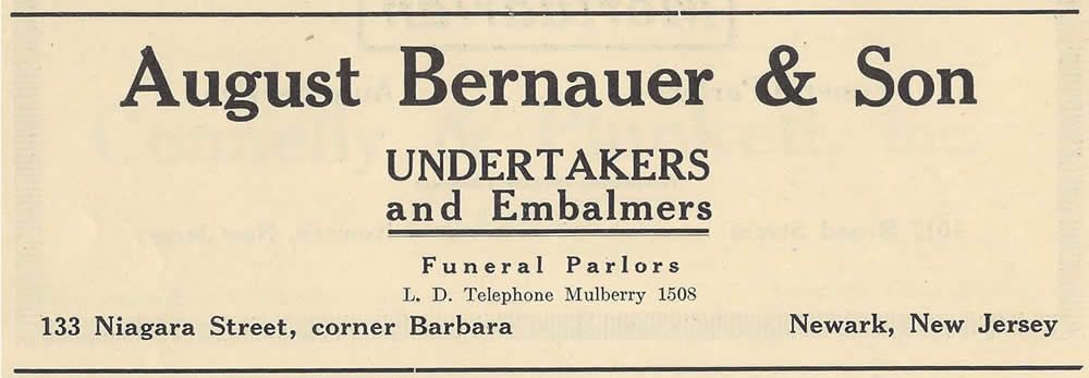 August Bernauer & Son
1922
