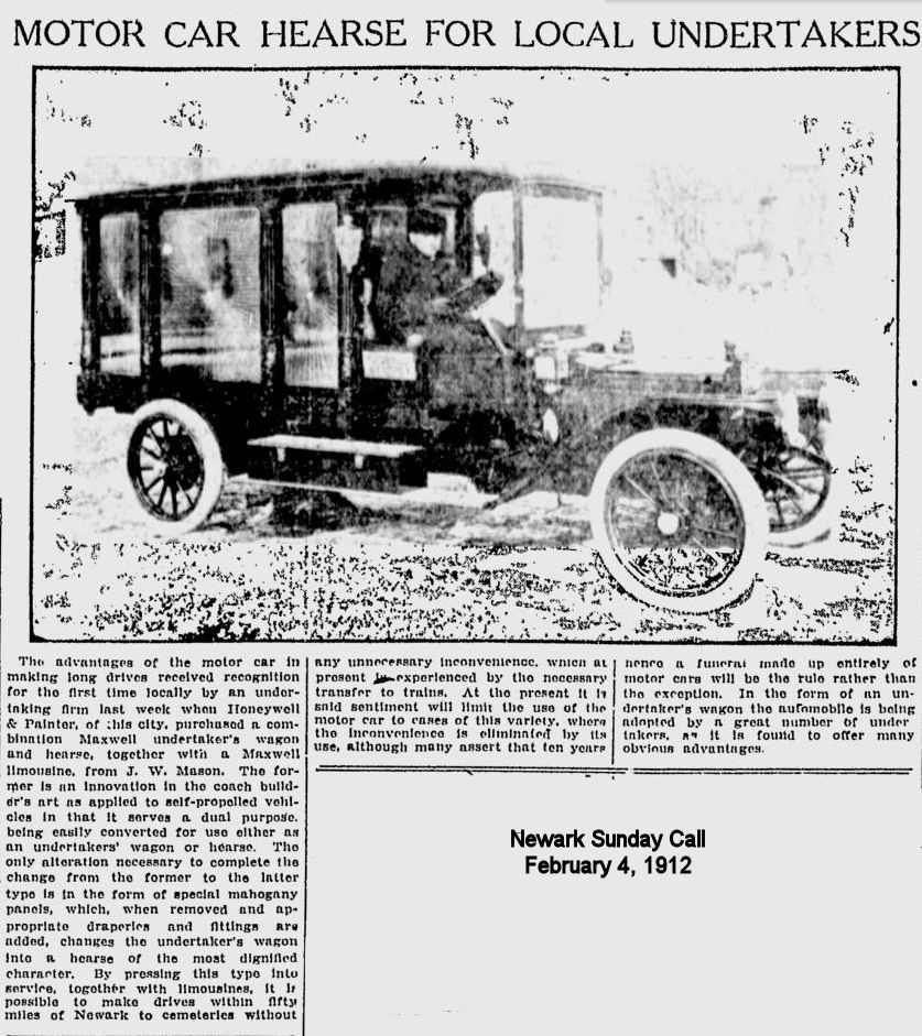 Motor Car Hearse for Local Undertakers
February 4, 1912
