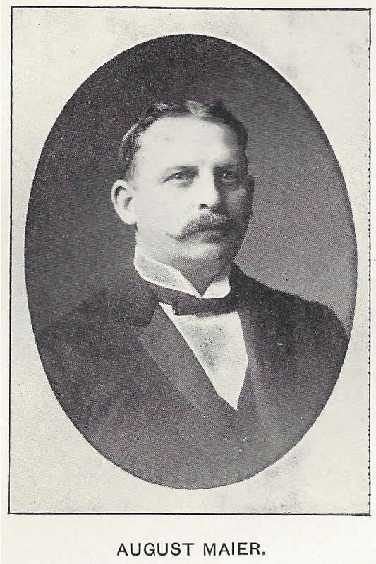 August Maier
From: Newark, The Metropolis of New Jersey At the Dawn of the Twentieth Century
Progress Publishing Co. 1901

