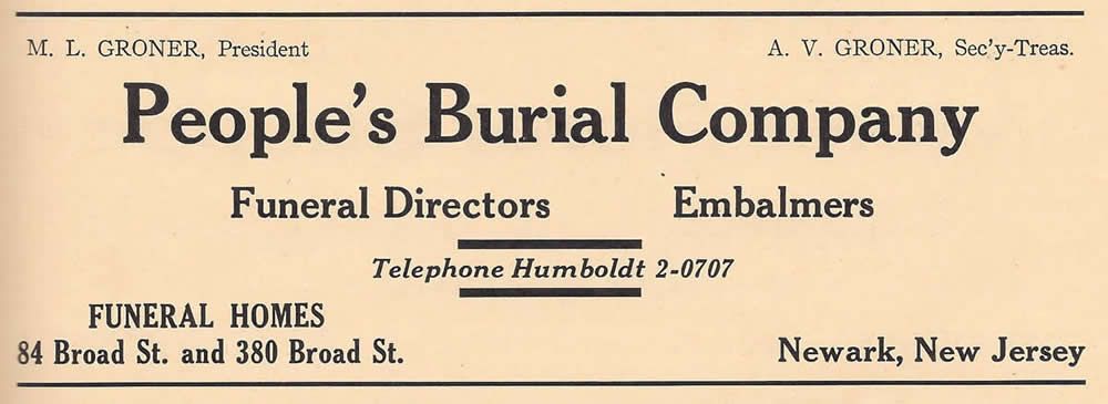 People's Burial Company
1932
