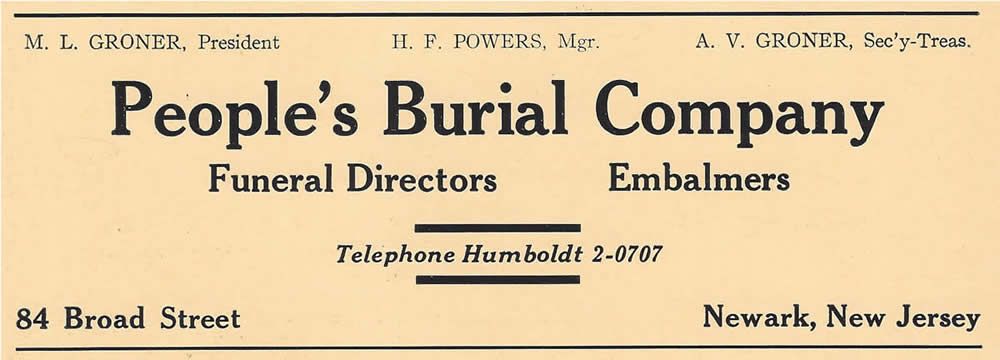 People's Burial Company
1940
