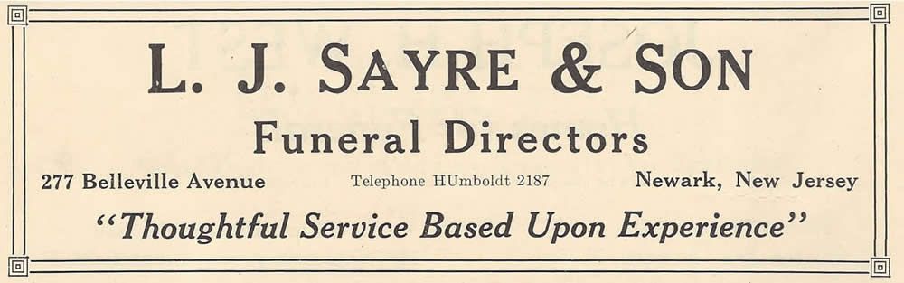 L. J. Sayre & Son
1926
