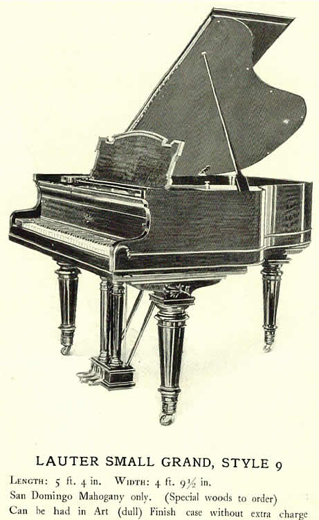 Small Grand Style 9
Photo from “The Lauter Piano Book”
