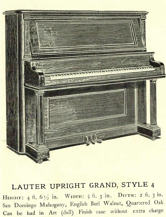 Upright Grand Style 4
Photo from “The Lauter Piano Book”
