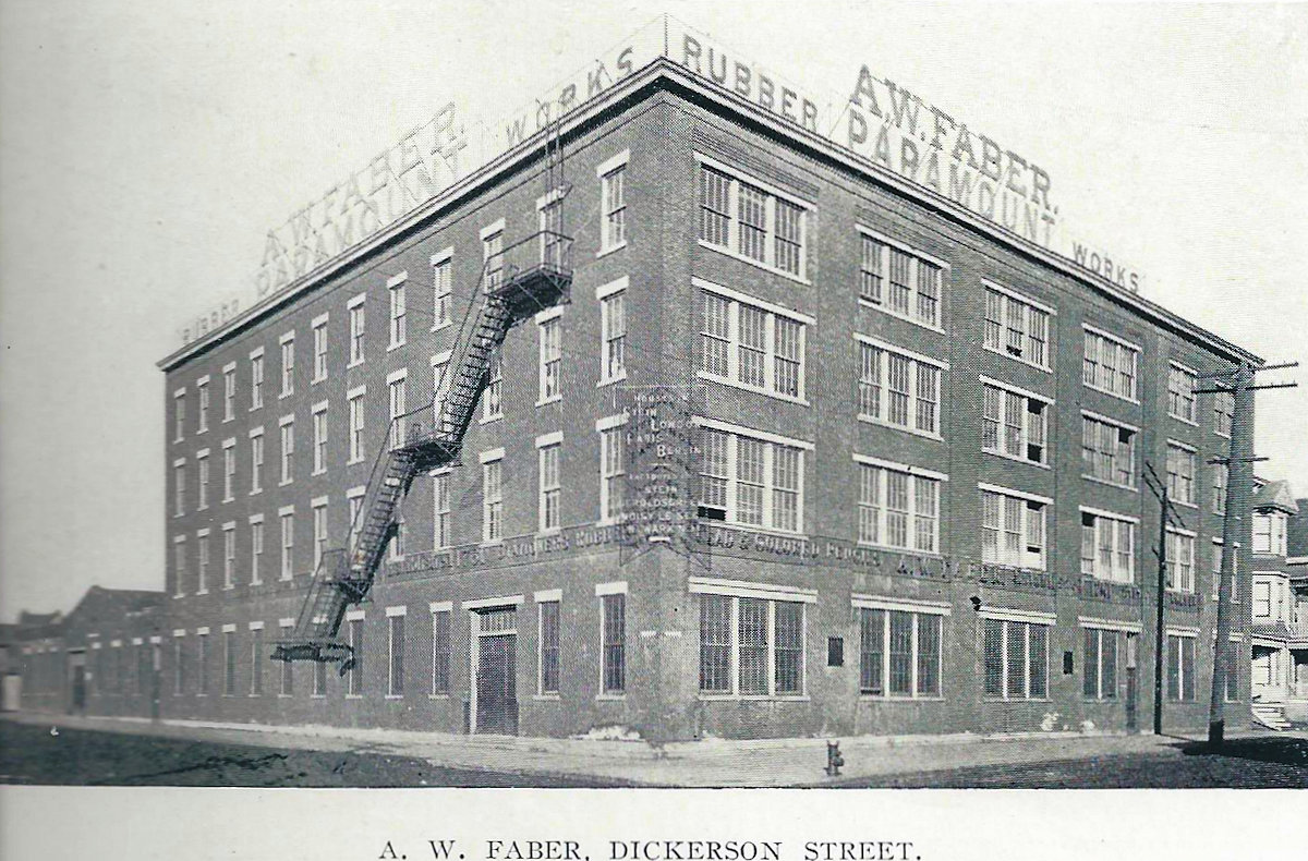 Maker of rubber bands, erasers and other stationers' rubber goods
From: "Newark, the City of Industry" Published by the Newark Board of Trade 1912

