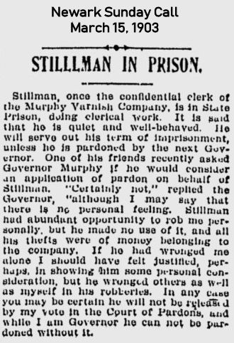 Stillman in Prison
March 15, 1903
