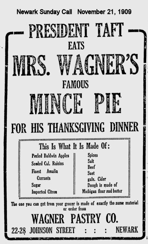 Famous Mince Pie
November 21, 1909
