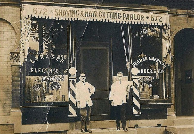 Lotus Prager Barber Shop - Exterior
Photo taken between May 1912 & August 1917
Photo from Paul Husosky
