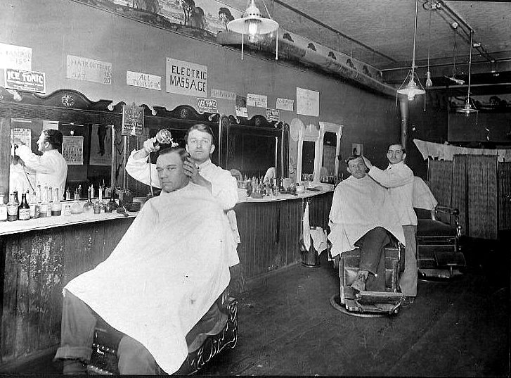 Lotus Prager Barber Shop - Interior
Photo taken between May 1912 & August 1917
Photo from Paul Husosky
