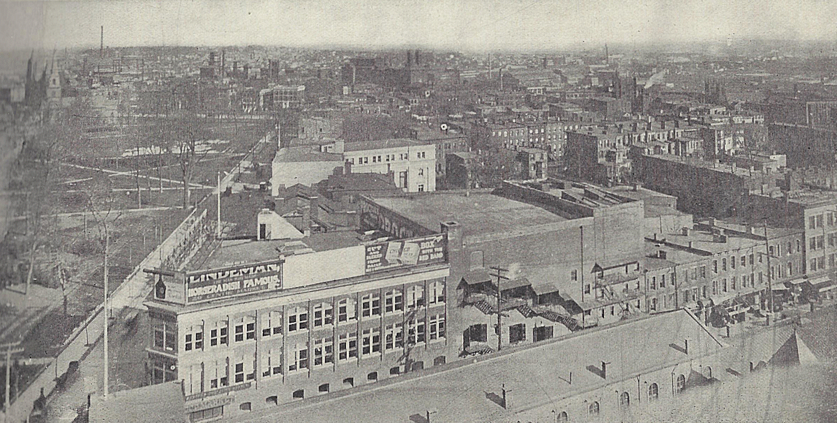 1909
The area in the foreground is where the PSE&G buildings were built.

From: "Newark Illustrated 1909-1910" Published by Frank A. Libby 1909
