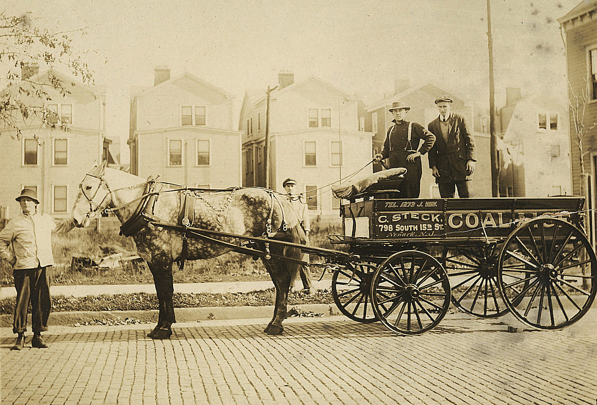 Charles Steck (holding the reins), owned a coal and ice business on South 15th Street. The photo was taken around 1920. His brother, Gus Steck, also owned a coal business and was the father of orchestra leader Gus Steck. 

Photo from Steve Borres

