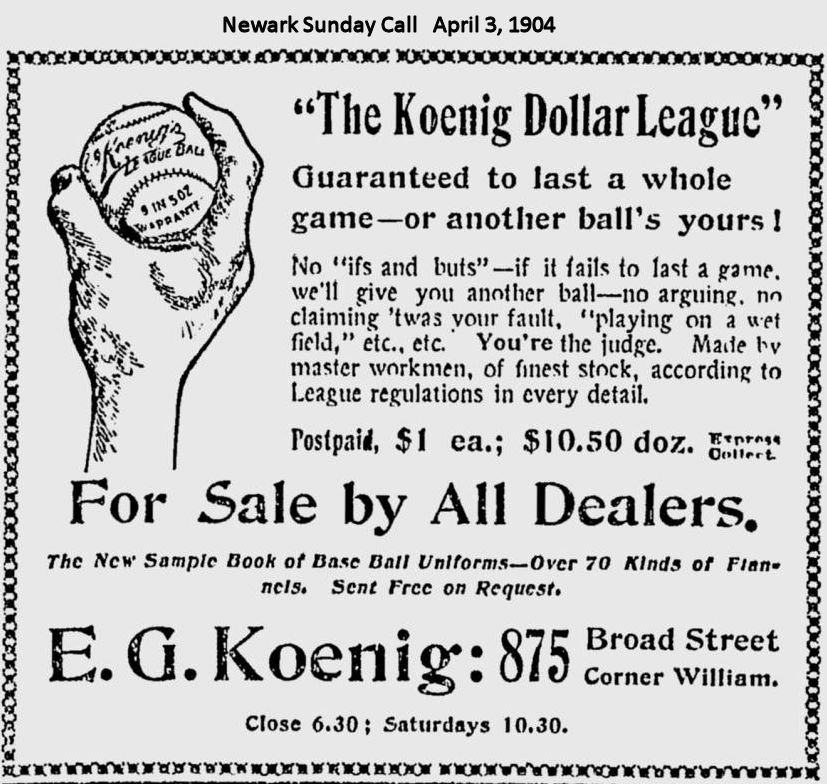 The Koenig Dollar League
April 3, 1904
