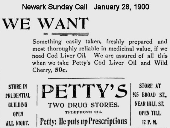 Petty's Two Drug Stores
January 28, 1900
