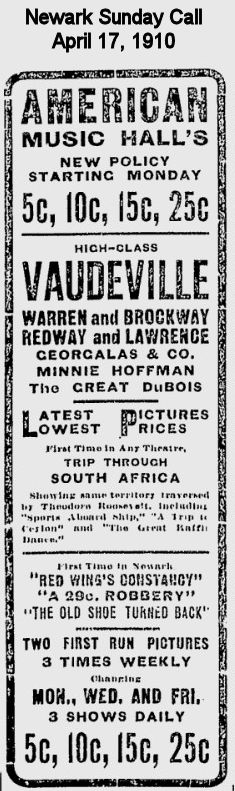 High Class Vaudeville
1910
