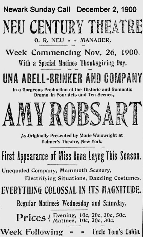 Amy Robsart
December 2, 1900
