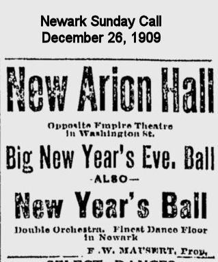 Big New Year's Eve Ball
December 26, 1909
