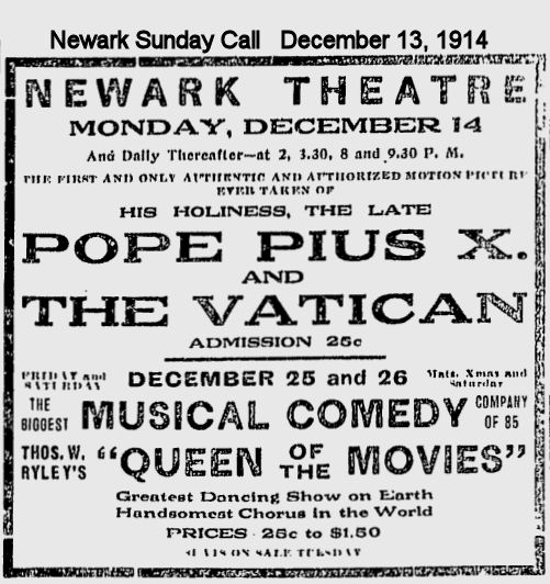 Pope Pius X and The Vatican
1914
