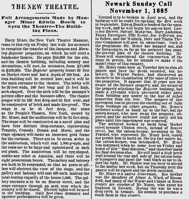 The New Theatre
November 1, 1885
