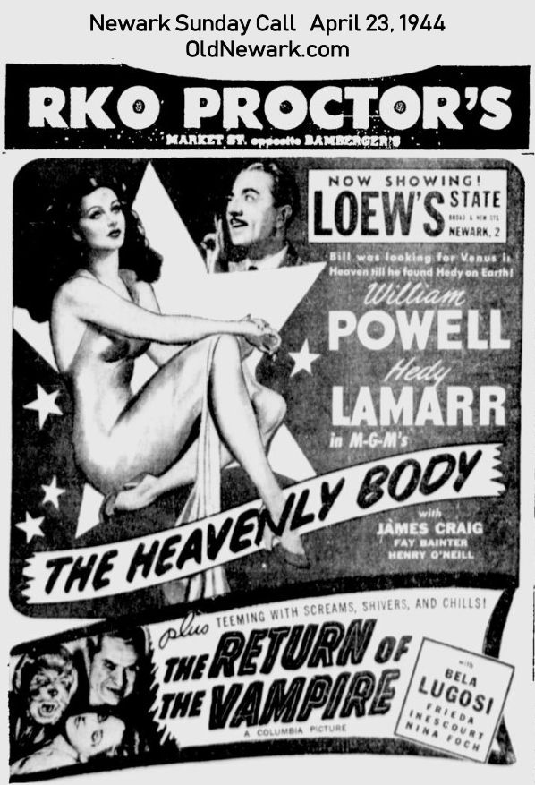 The Heavenly Body/The Return of the Vampire
April 23, 1944
