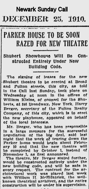 Parker House to be Soon Razed for New Theatre
December 25, 1910
