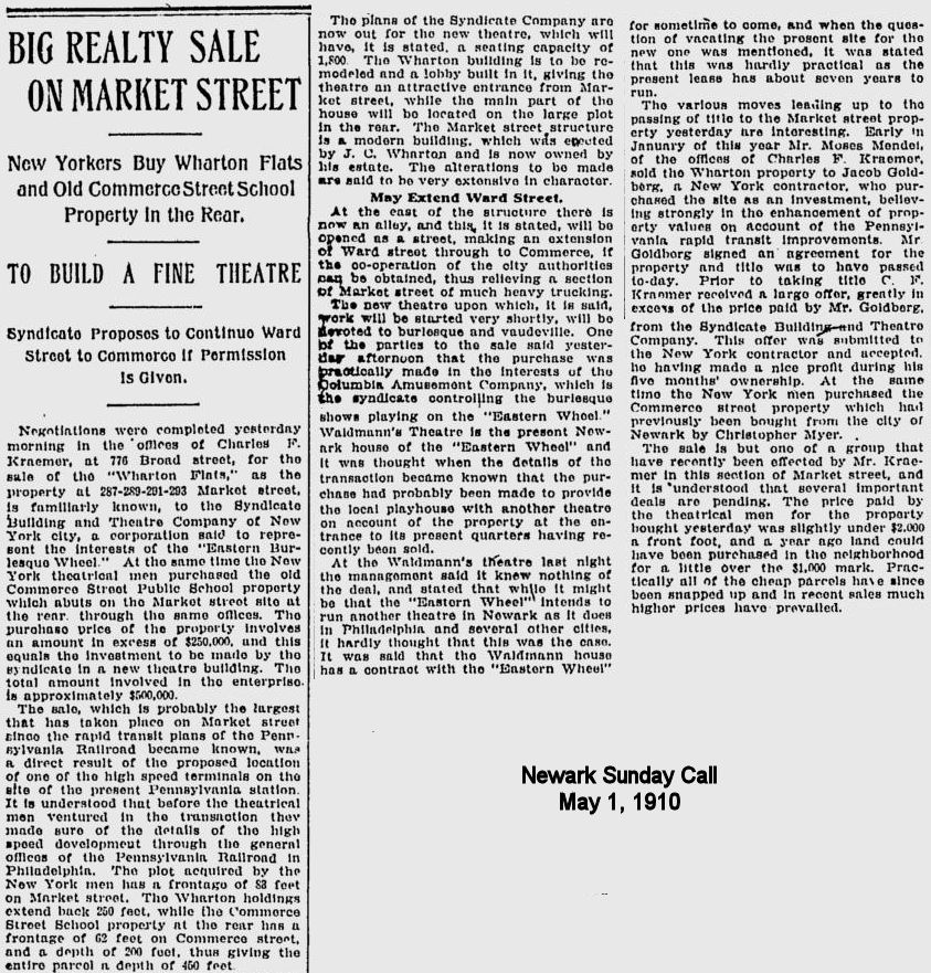 Big Realty Sale on Market Street
May 1, 1910
