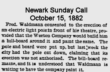 Erection of an Electric Light Pole
October 15, 1882
Newark Sunday Call
