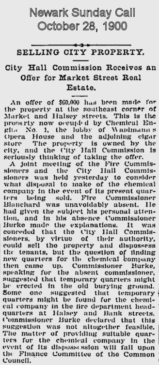 Selling City Property
October 28, 1900
