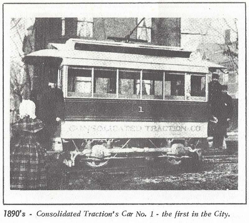 1890 Consolidated Traction's Car
Photo from “Picture Story of Transit Progress” by Public Service Coordinated Transport
