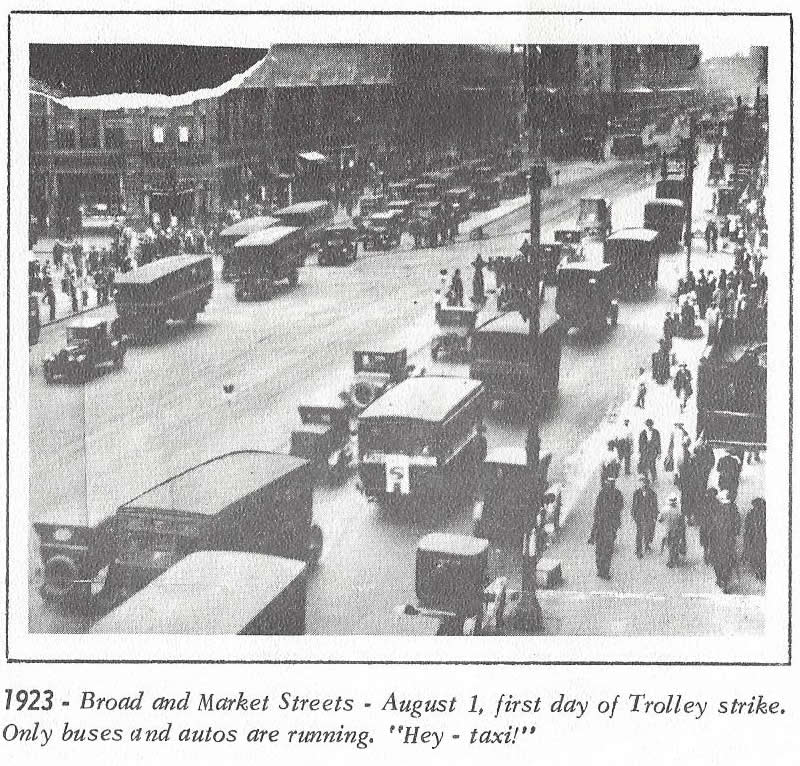 1923 Broad & Market Streets
Photo from “Picture Story of Transit Progress” by Public Service Coordinated Transport
