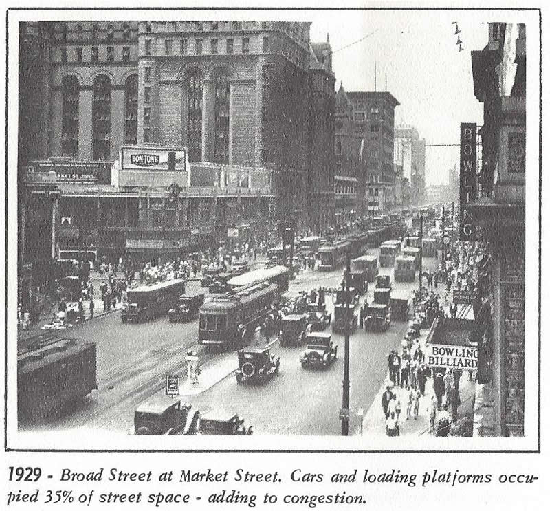 1929 Broad & Market Streets
Photo from “Picture Story of Transit Progress” by Public Service Coordinated Transport

