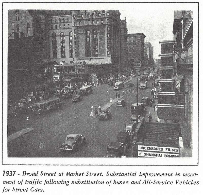 1937 Broad & Market Streets
Photo from “Picture Story of Transit Progress” by Public Service Coordinated Transport
